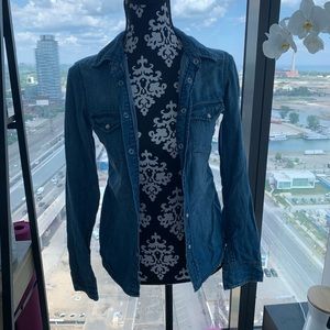 Jean button down shirt
